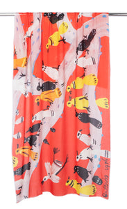 Birds in a Tree Cotton Sarong / Shawl
