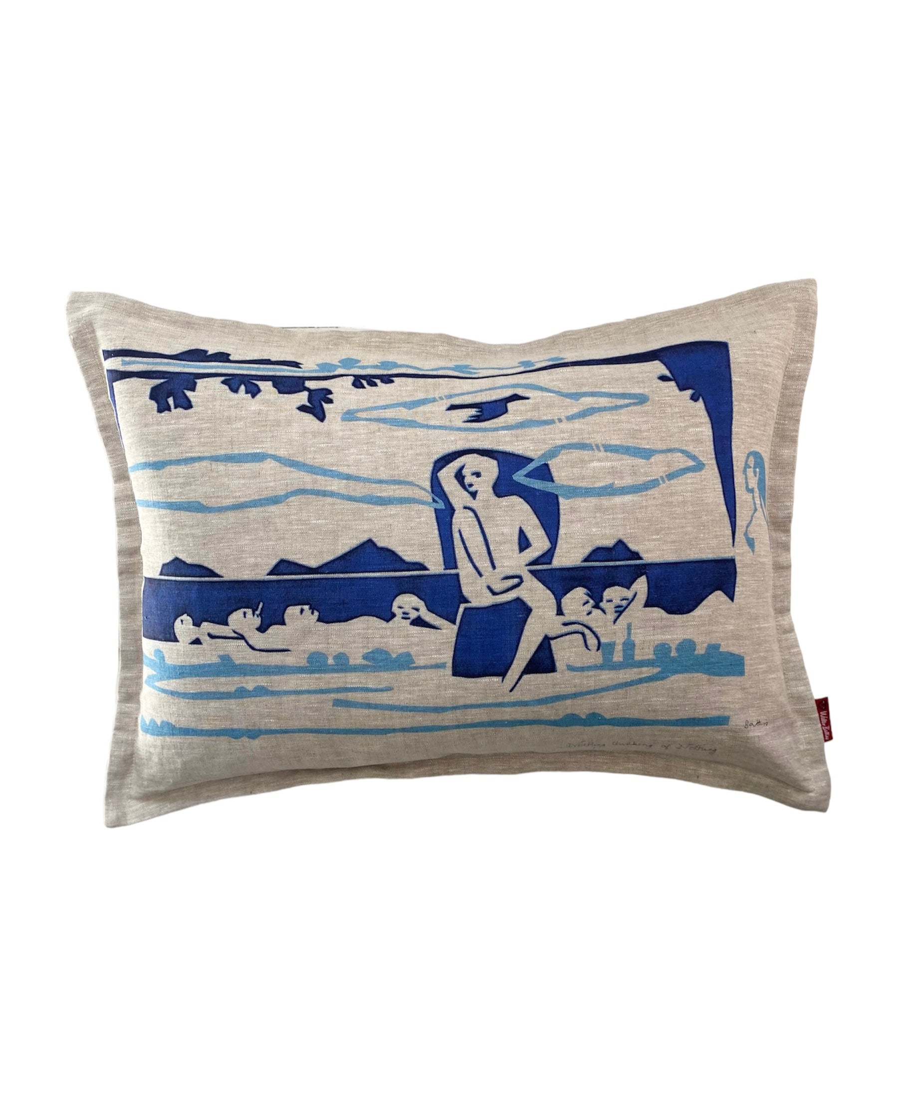 Nothing Thinking of Nothing- Linen Cushion Cover