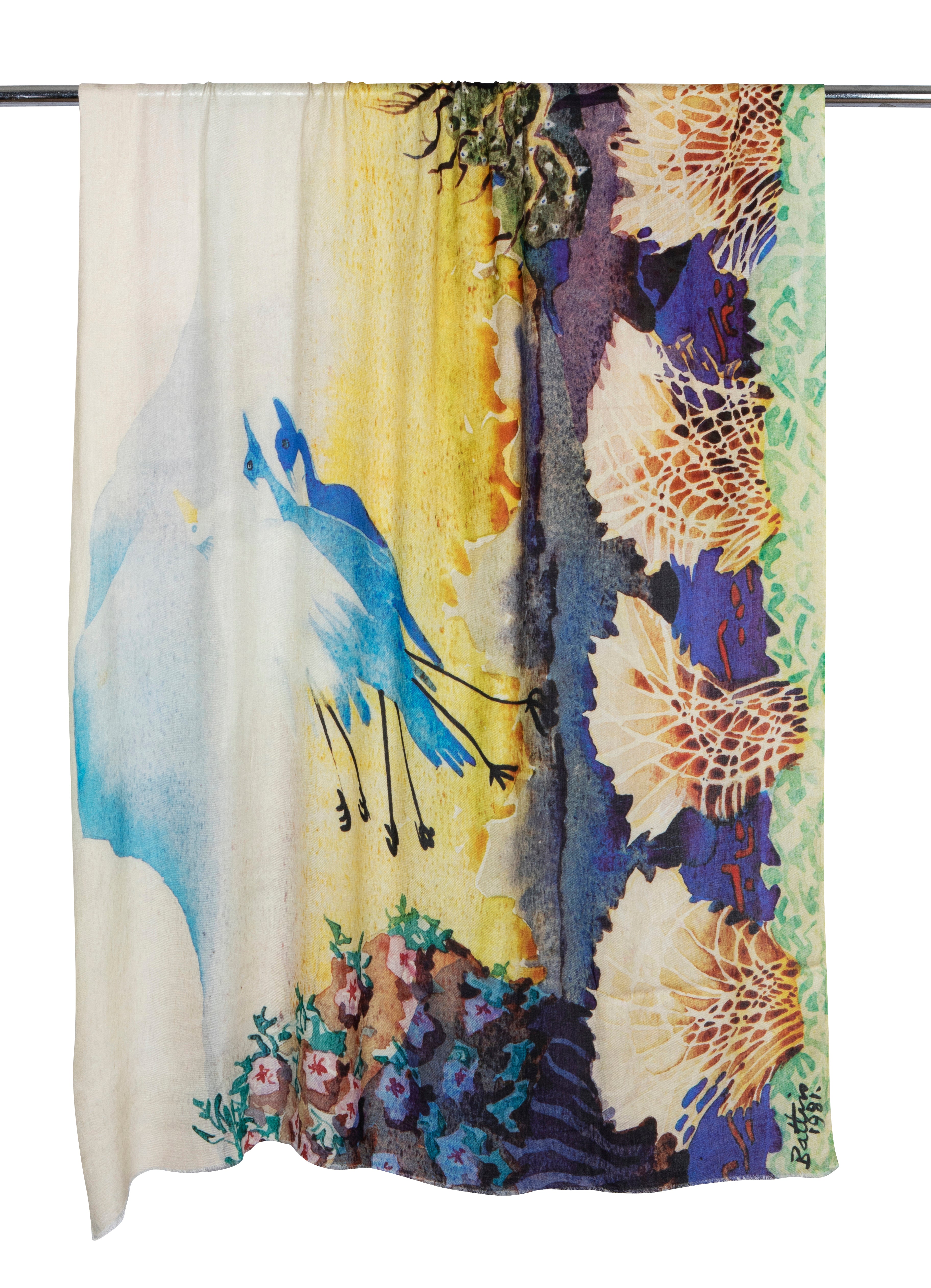 Karoo Birds in Flight Modal Cashmere Scarf
