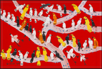 Load image into Gallery viewer, Birds in a Tree cotton sarong

