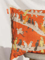 Load image into Gallery viewer, Birds in Tree - Linen Cushion Cover
