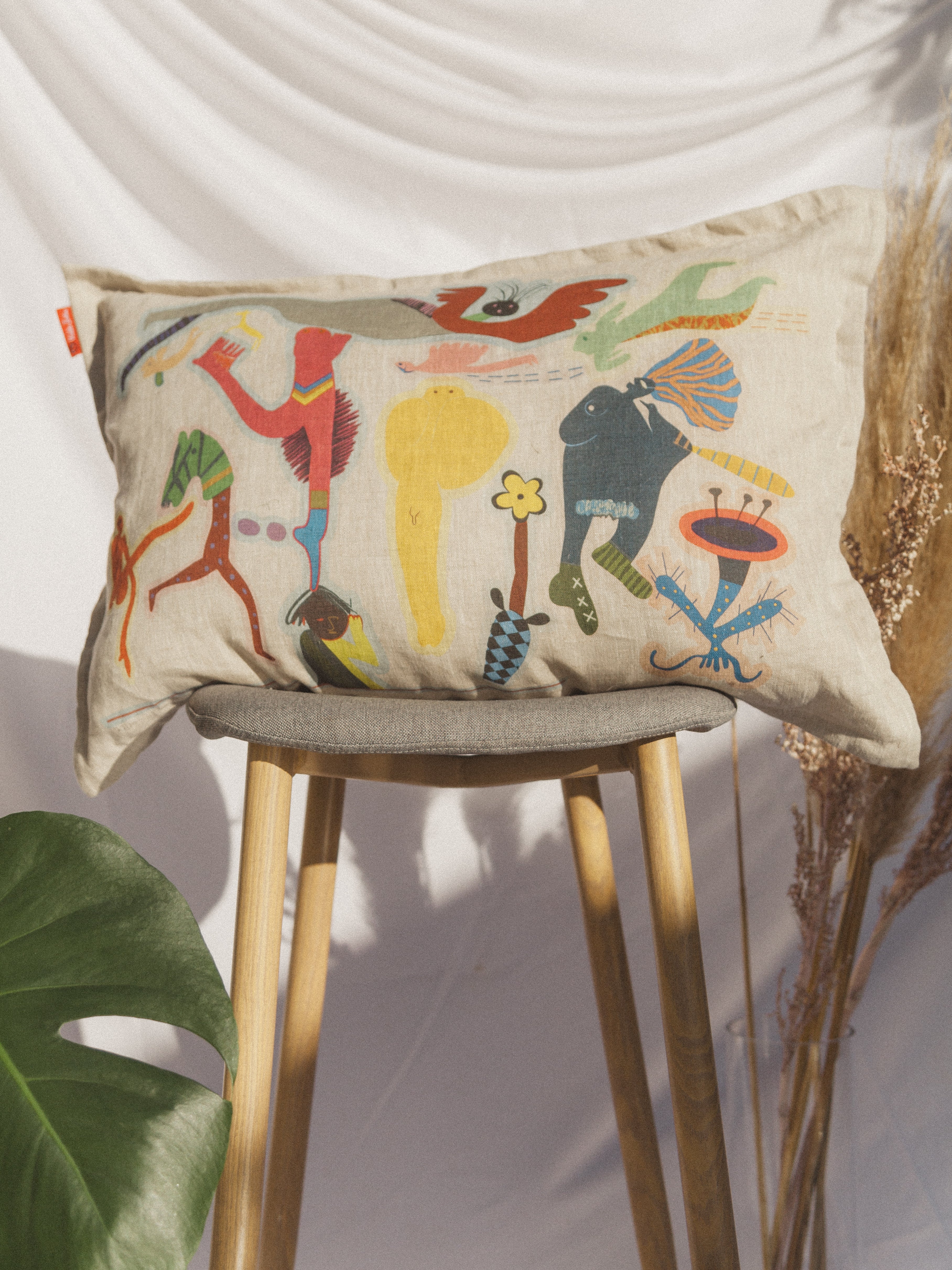 Flying Angel - Linen Cushion Cover