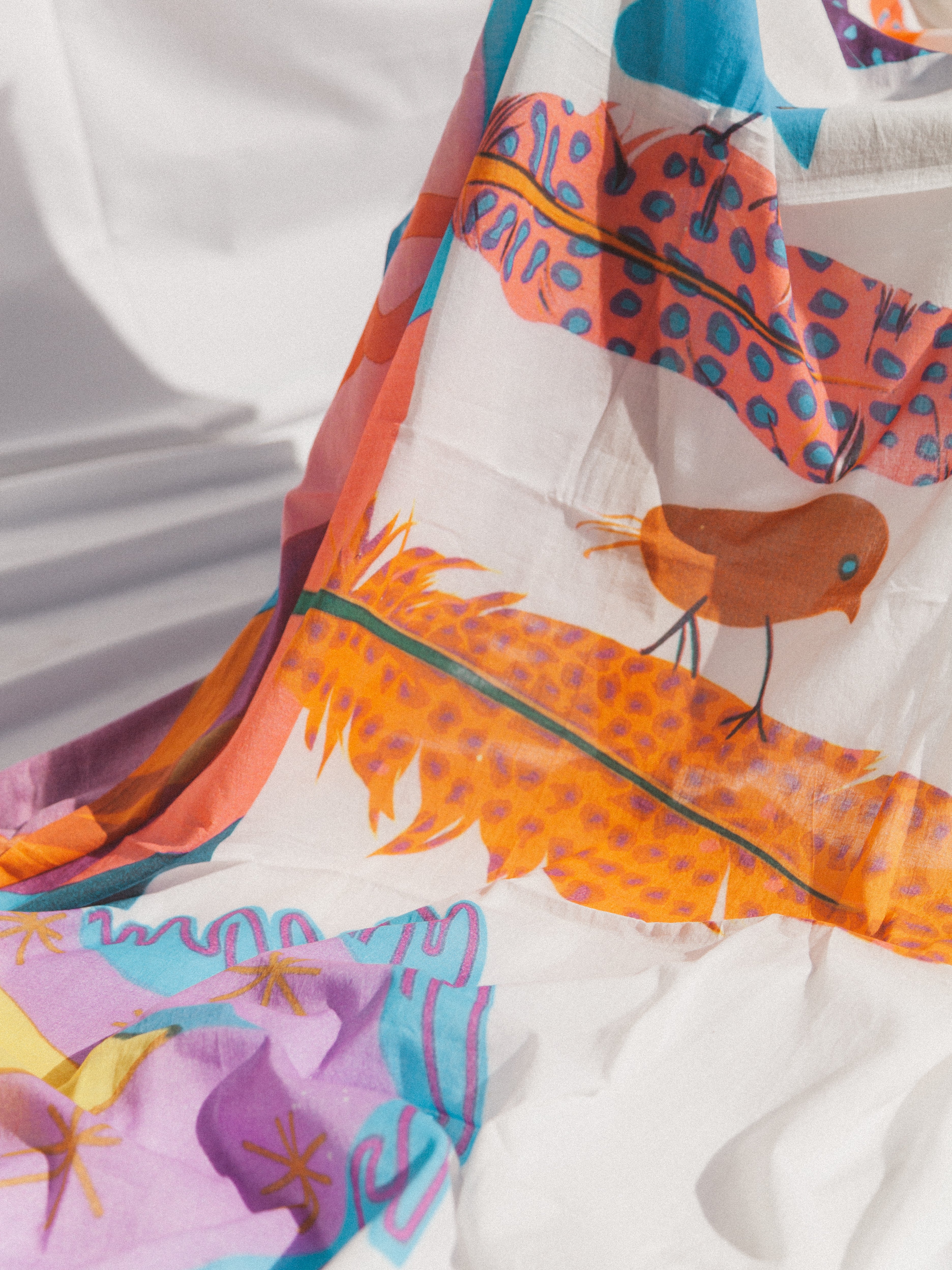 Walking feathers cotton sarong