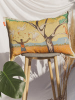 Load image into Gallery viewer, Boy with Birds - Linen Cushion Cover
