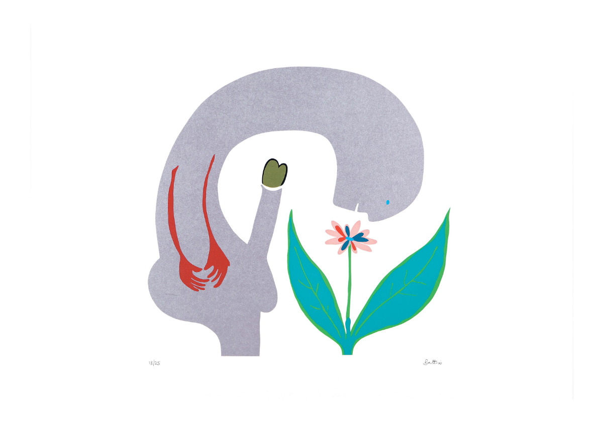 Smelling the flower