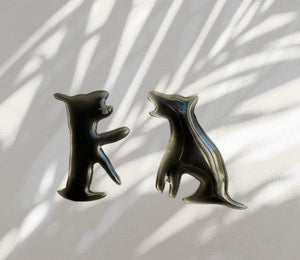 Dogs & Flies Earrings in Black - Earrings